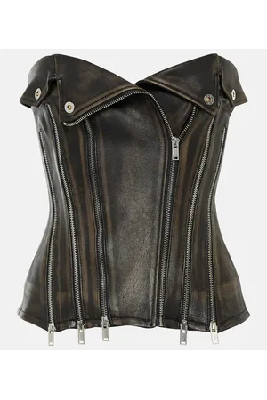 DION LEE Top aus Leder