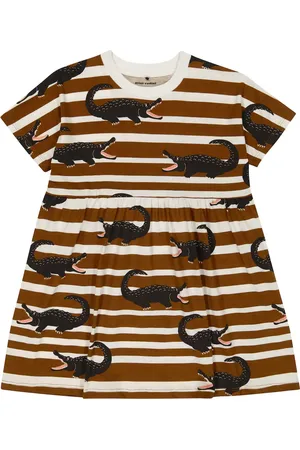 Mini Rodini Bedrucktes Kleid aus Baumwoll-Jersey