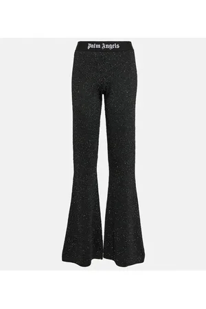 Palm Angels Bedruckte Mid-Rise-Schlaghose