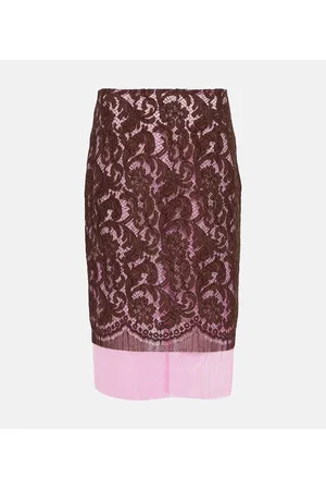 DRIES VAN NOTEN Midirock Slacy aus Spitze