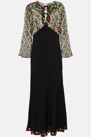 RIXO London Bedrucktes Kleid Lora aus Crêpe