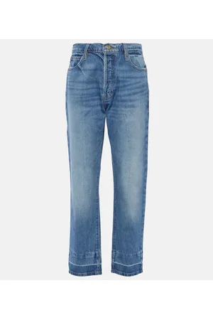 Frame High-Rise Straight Jeans Le Mec