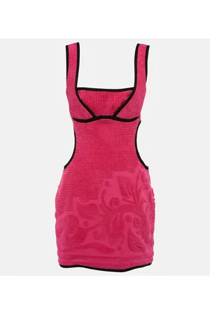 Marine Serre Minikleid aus Frottee