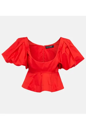Oscar de la Renta Cropped-Top aus Baumwolle