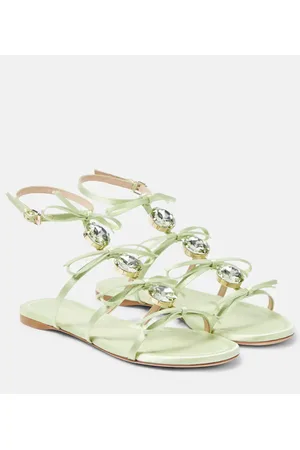 Giambattista Valli Verzierte Sandalen aus Satin