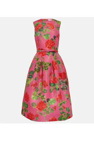 Oscar de la Renta Bedrucktes Midikleid
