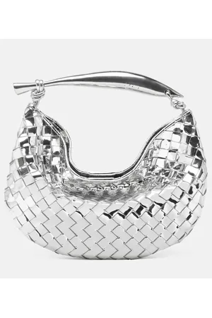 Bottega Veneta Tote Sardine aus Metallic-Leder