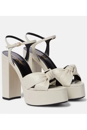 Saint Laurent Plateausandalen Bianca 125 aus Leder