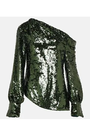 Simkhai One-Shoulder-Top Alice mit Pailletten