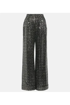 Dolce & Gabbana High-Rise-Hose mit Pailletten