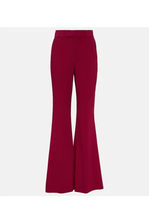 Elie saab High-Rise-Schlaghose aus Crêpe