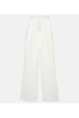Dolce & Gabbana Weite High-Rise-Hose aus Spitze