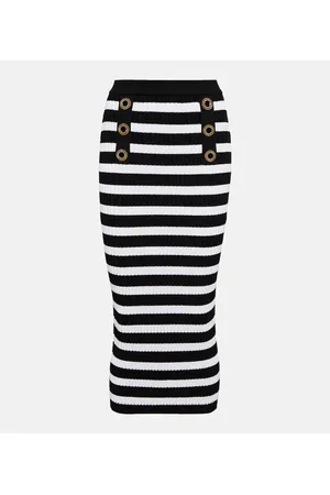 Balmain Verzierter Midirock aus Strick