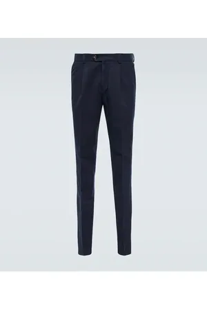 Brunello Cucinelli Schmale Hose aus Baumwoll-Gabardine
