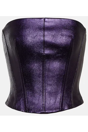 Stouls Bustier-Top Rosalia aus Metallic-Leder