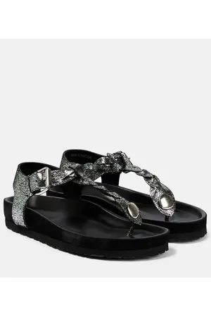 Isabel Marant Sandalen Brook aus Metallic-Leder