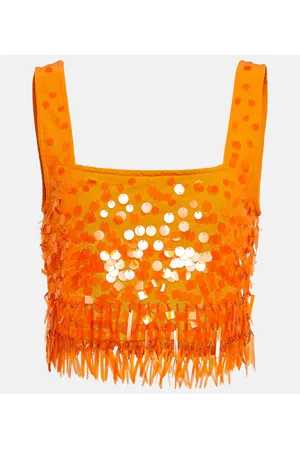 Staud Cropped-Top mit Pailletten