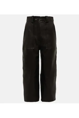 Khaite High-Rise-Hose aus Leder
