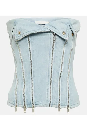 DION LEE Bustier-Top aus Denim