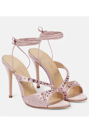 Alessandra Rich Verzierte Sandalen aus Satin