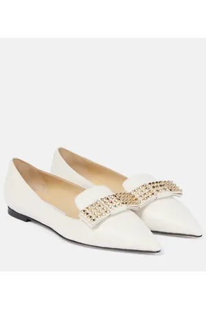 Jimmy Choo Verzierte Ballerinas Gala aus Leder