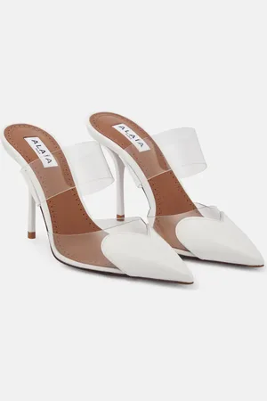 Alaïa Alaïa Mules Cœur mit Lackleder