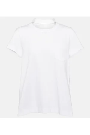 SACAI T-Shirt aus Baumwoll-Jersey