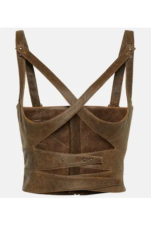 Jean Paul Gaultier X KNWLS Bustier-Top aus Leder