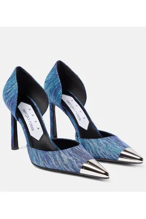 AREA X Sergio Rossi Pumps aus Denim