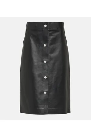 Victoria Beckham High-Rise-Midirock aus Leder