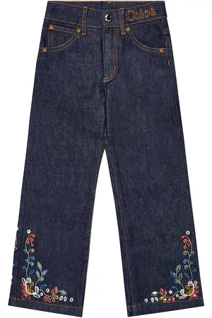 Chloé Chloé Kids Bestickte Jeans