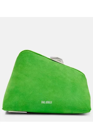 The Attico Clutch Midnight aus Veloursleder
