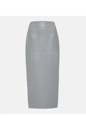 Prada High-Rise-Bleistiftrock aus Leder