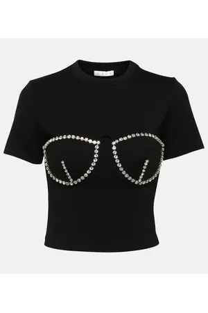 AREA Verziertes Cropped-Top