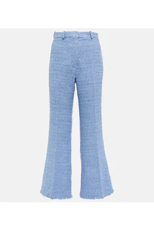 Oscar de la Renta High-Rise-Schlaghose aus Tweed