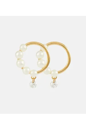PERSÉE Persée Ohrringe Aphrodite aus 18kt Gelbgold mit Diamanten und Perlen