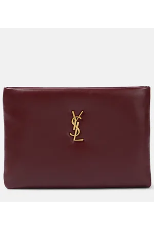 Saint Laurent Clutch Calypso Small aus Leder