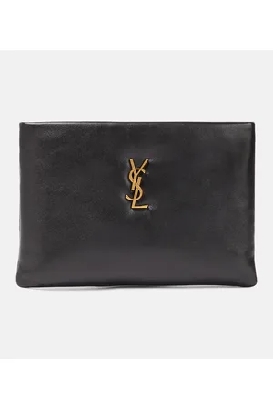 Saint Laurent Clutch Calypso Small aus Leder