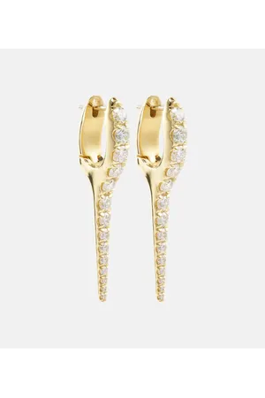 Melissa Kaye Ohrringe Lola Small aus 18kt Gelbgold mit Diamanten