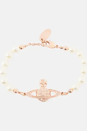 Vivienne Westwood Armband Mini Bas Relief Orb mit Kristallen und Zierperlen