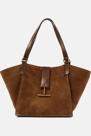 Tom Ford Tote Tara Medium aus Veloursleder und Leder