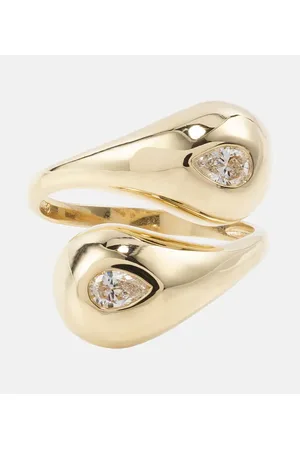 Mateo Ring Water Droplet aus 14kt Gelbgold mit Diamanten