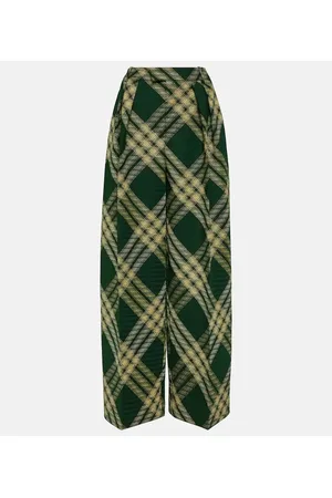 Burberry Gerade High-Rise-Hose aus Wolle