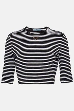 Prada Cropped-Top aus einem Baumwollgemisch