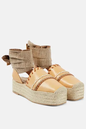 ULLA JOHNSON Plateau-Espadrilles aus Leder