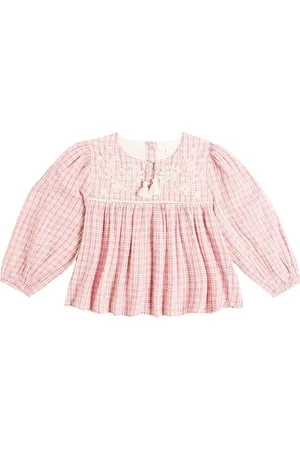 Louise Misha Besticktes Top Vally aus Baumwolle