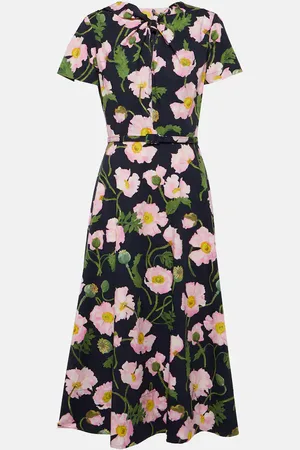 Oscar de la Renta Midikleid aus Popeline