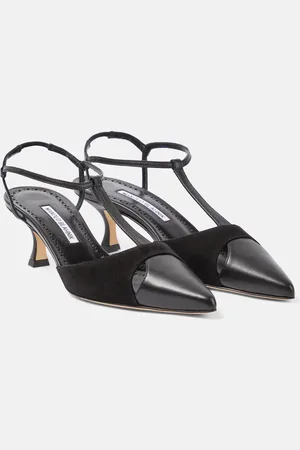 Manolo Blahnik Pumps Gala 50 aus Veloursleder und Leder