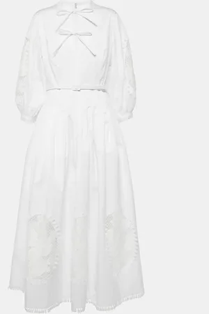 Oscar de la Renta Maxikleid aus einem Baumwollgemisch