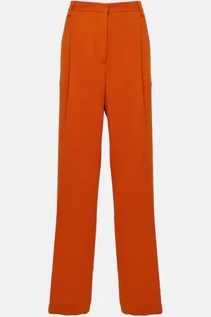 DRIES VAN NOTEN Gerade High-Rise-Hose aus Crêpe